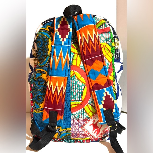 Handmade African ankara unisex handmade geometric backpack - Picture 5 of 5